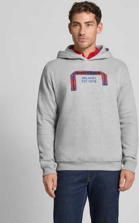 Carlo colucci Regular fit hoodie met stitching - Foto 2