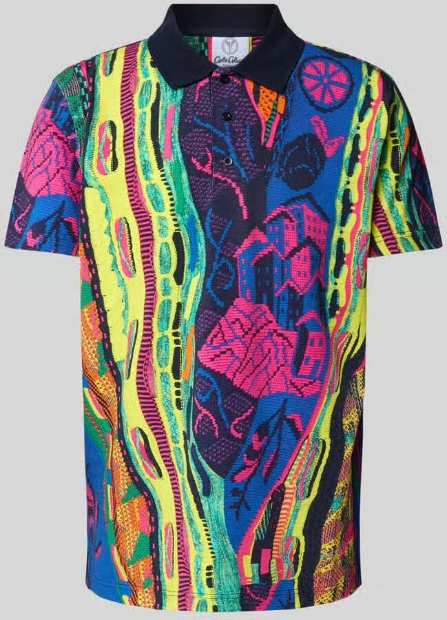 Carlo colucci Regular fit poloshirt met korte knoopsluiting - Foto 2