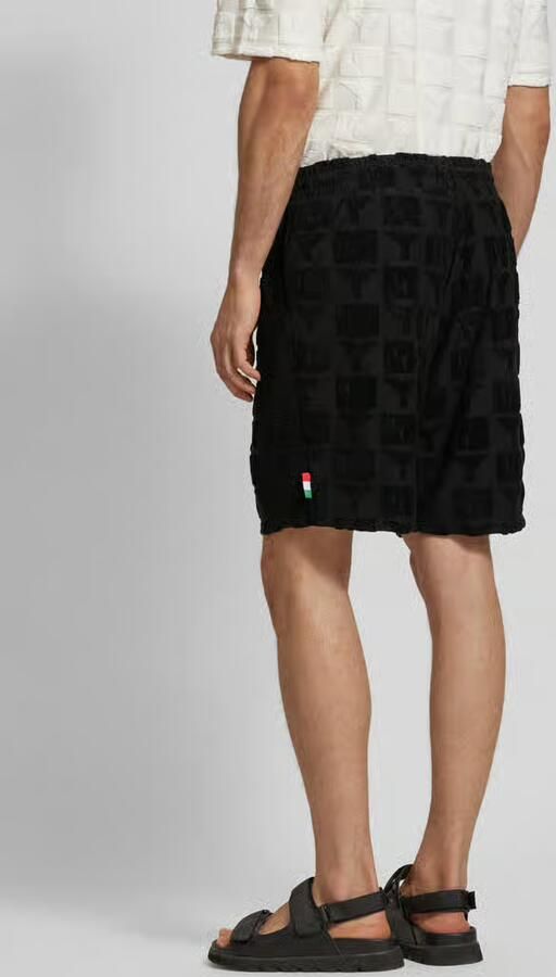 Carlo colucci Regular fit sweatshorts met structuurmotief model 'BEACHWEAR'