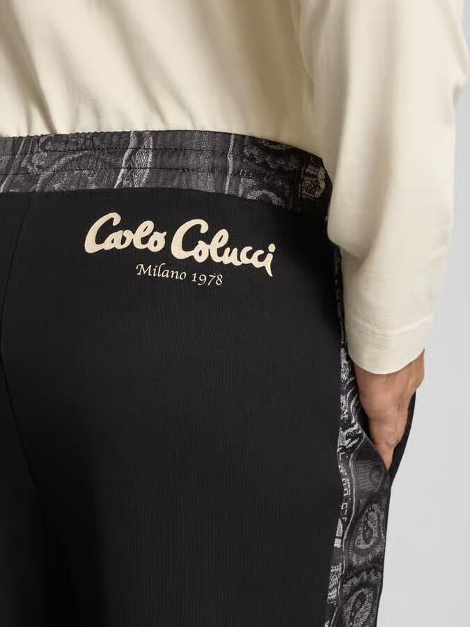 Carlo colucci Slim fit broek met achterzakken