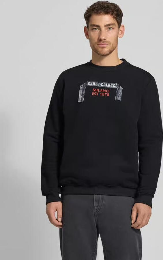 Carlo colucci Sweatshirt met labeldetail - Foto 2