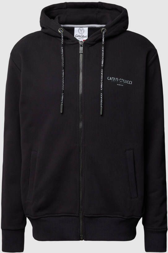 Carlo colucci Sweatjack met labeldetails