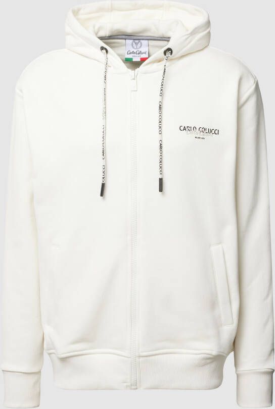 Carlo colucci Sweatjack met labeldetails
