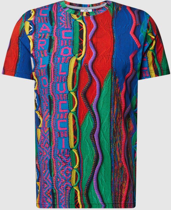 Carlo colucci T-shirt met all-over motief