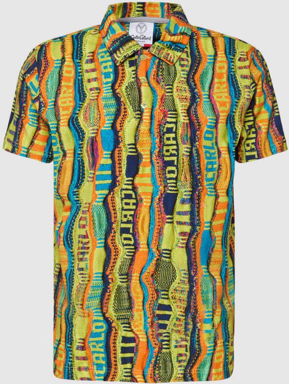 Carlo colucci T-shirt met all-over motief model 'Polo'