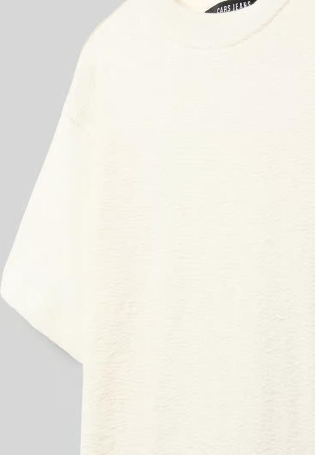 Cars Jeans regular fit T-shirt met structuurpatroon model 'Farno'