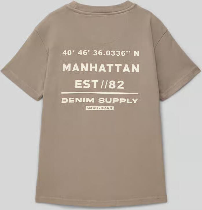 Cars Jeans T-shirt met state tprint aan de achterkant model 'CENTRAL'