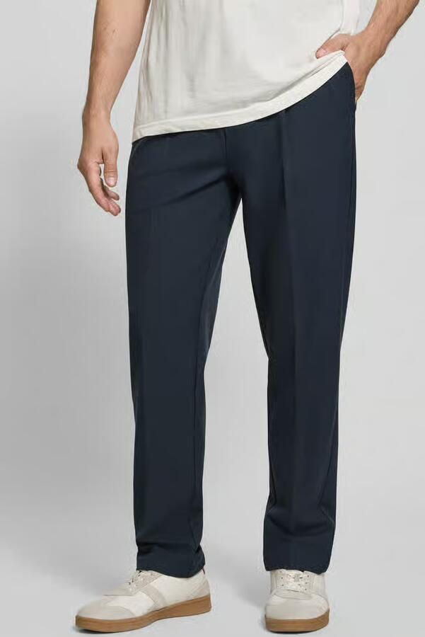 Casual friday broek met elastische band en persplooien model 'MARC 2.0' - Foto 4