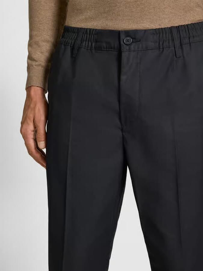 Casual friday Broek met elastische band en persplooien model 'MARC'