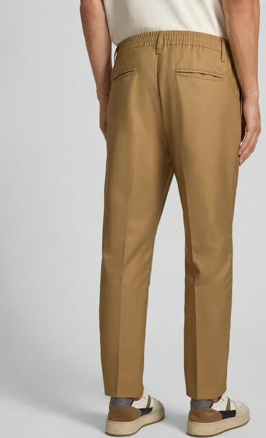 Casual friday Broek met elastische band en persplooien model 'MARC'