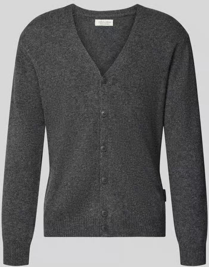 Casual friday Gebreid jack met knoopsluiting model 'KARL'