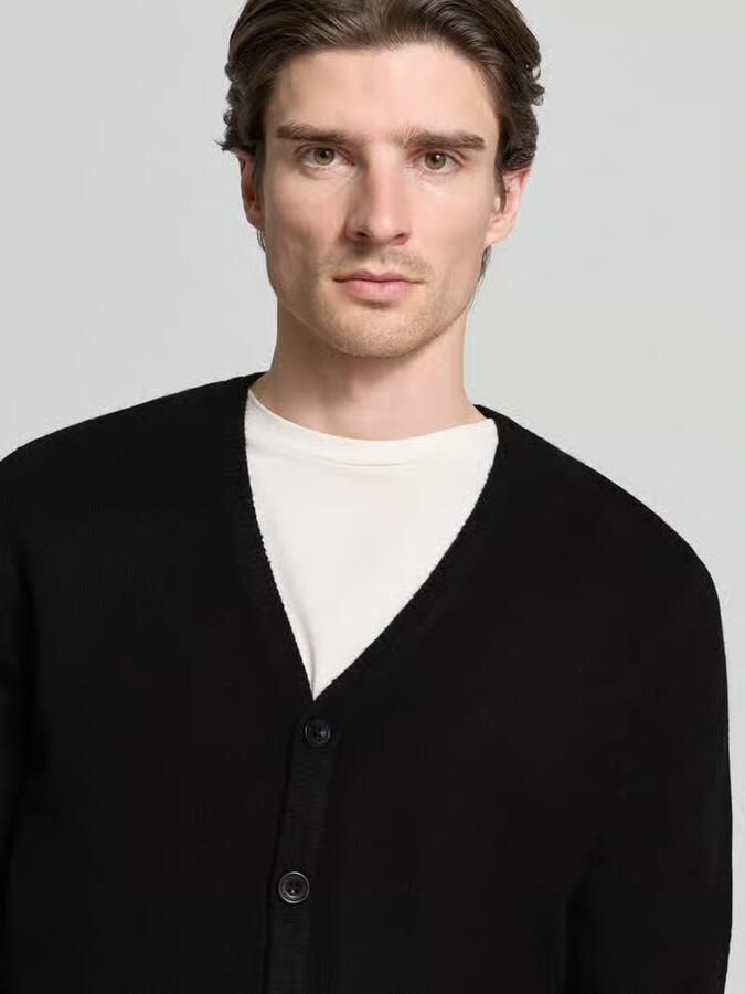 Casual friday Slim fit gebreid jack met V-hals model 'Heine' - Foto 2