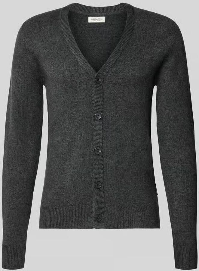 Casual friday Gebreid jack met knoopsluiting model 'HEINE'