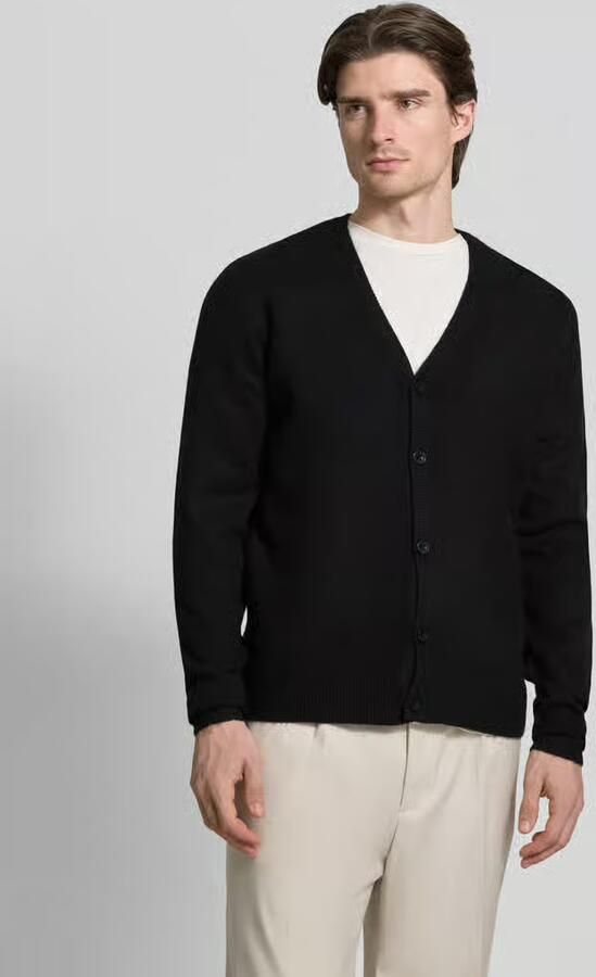 Casual friday Slim fit gebreid jack met V-hals model 'Heine' - Foto 5