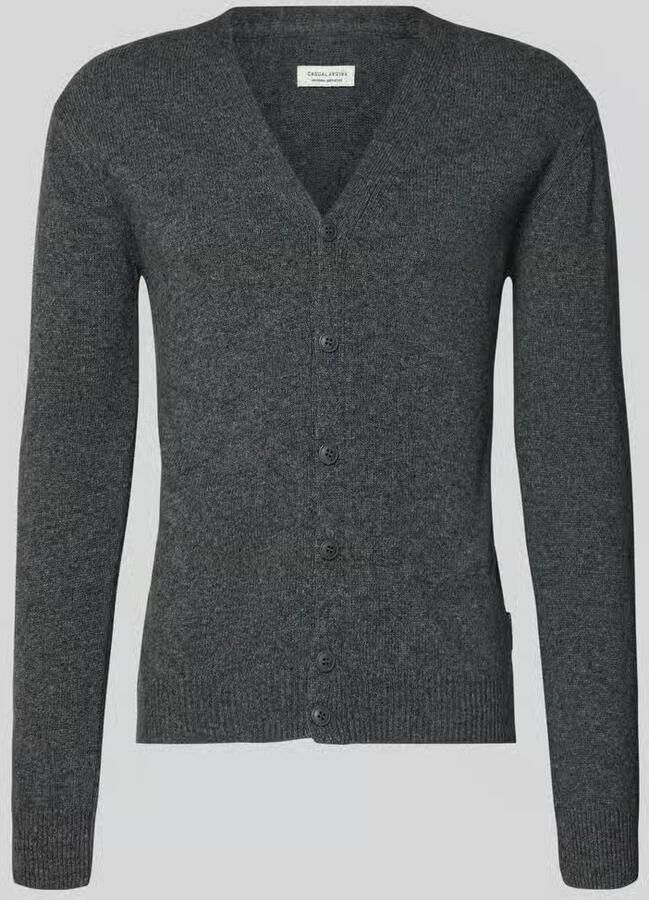 Casual friday Gebreid jack met knoopsluiting model 'KARL'