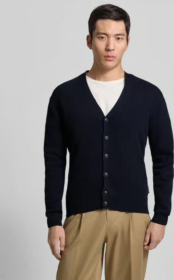 Casual friday Gebreid jack met knoopsluiting model 'KARL' - Foto 3