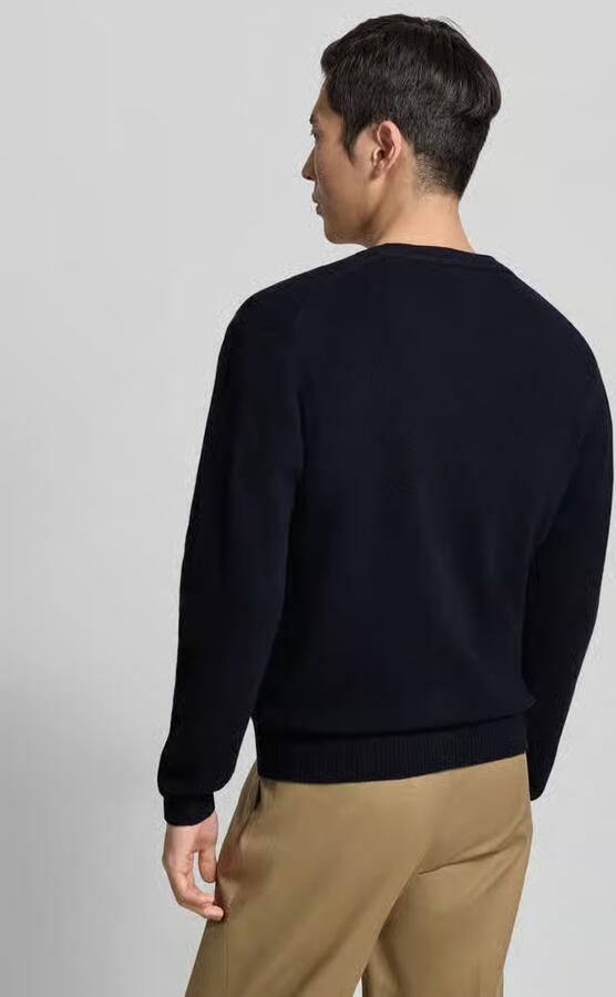 Casual friday Gebreid jack met knoopsluiting model 'KARL'