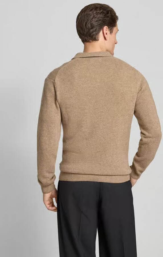 Casual friday Gebreide pullover van wolmix met polokraag model 'Karl'