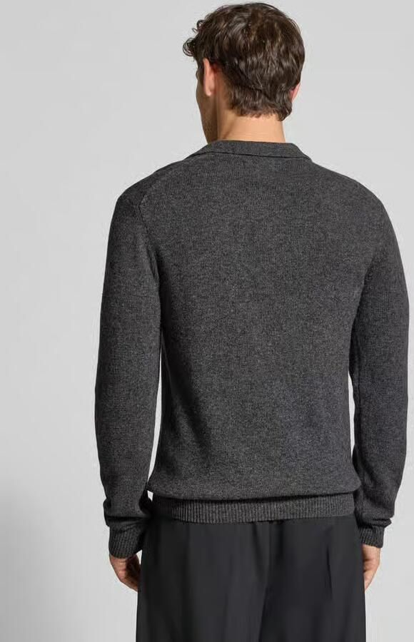 Casual friday Gebreide pullover van wolmix met polokraag model 'Karl'