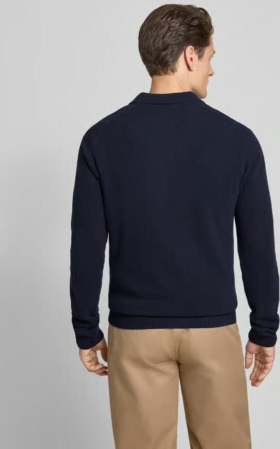 Casual friday Gebreide pullover van wolmix met polokraag model 'Karl'