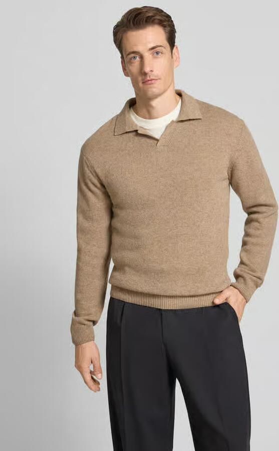 Casual friday Gebreide pullover van wolmix met polokraag model 'Karl' - Foto 2