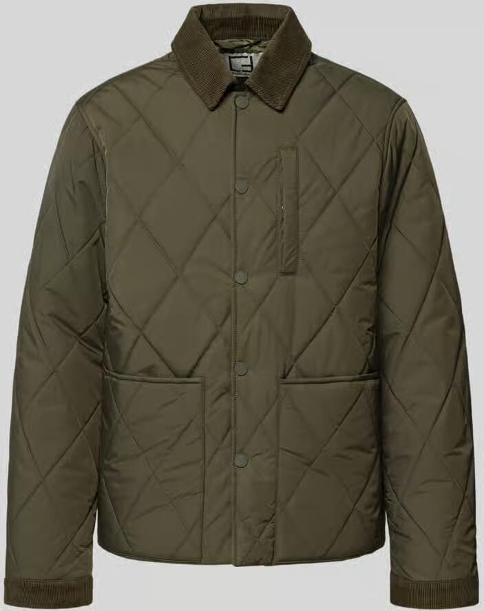 Casual friday Gewatteerd jack met omlegkraag van corduroy model 'BENJA'