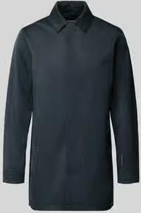Casual friday Lange jas met platte kraag en Labeldetail Model 'EIDE'