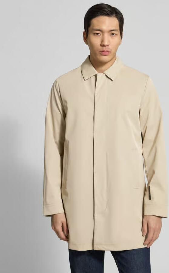 Casual friday Lange jas met platte kraag en Labeldetail Model 'EIDE' - Foto 2