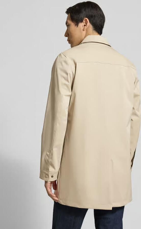Casual friday Lange jas met platte kraag en Labeldetail Model 'EIDE' - Foto 3