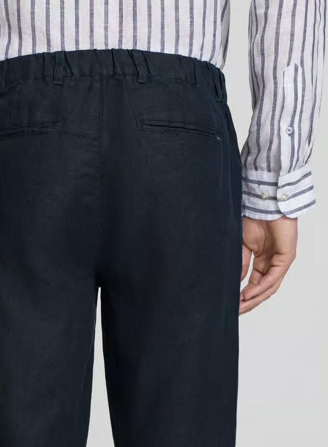 Casual friday Linnen broek met steekzakken model 'Pandrup'