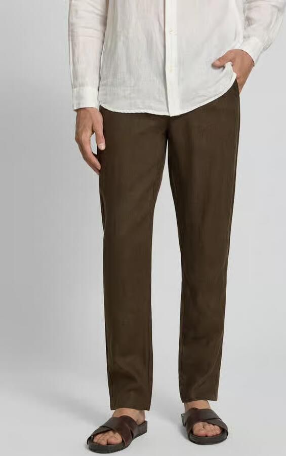 Casual friday Linnen broek met steekzakken model 'Pandrup' - Foto 3