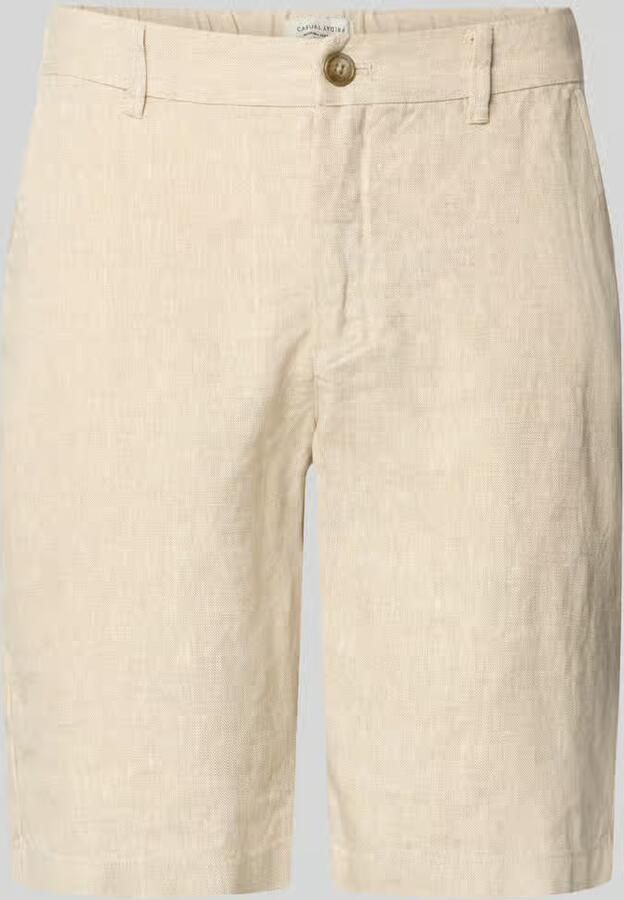 Casual friday Linnen short met steekzakken model 'PANDRUP' - Foto 2