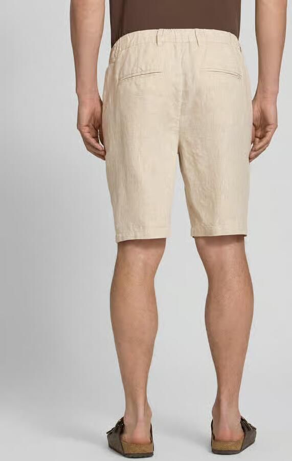 Casual friday Linnen short met steekzakken model 'PANDRUP'
