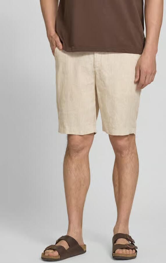 Casual friday Linnen short met steekzakken model 'PANDRUP' - Foto 4