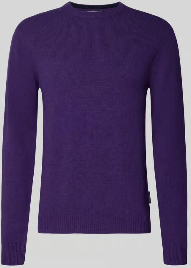 Casual friday Oversized gebreide pullover met ribboorden