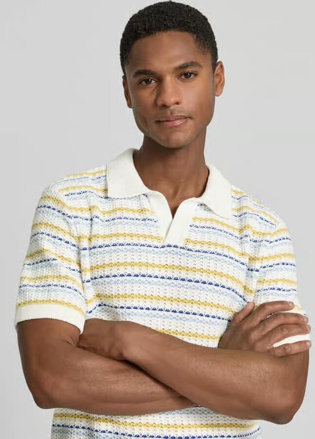 Casual friday regular fit gebreide poloshirt met V-hals model 'MIDSKOV' - Foto 2