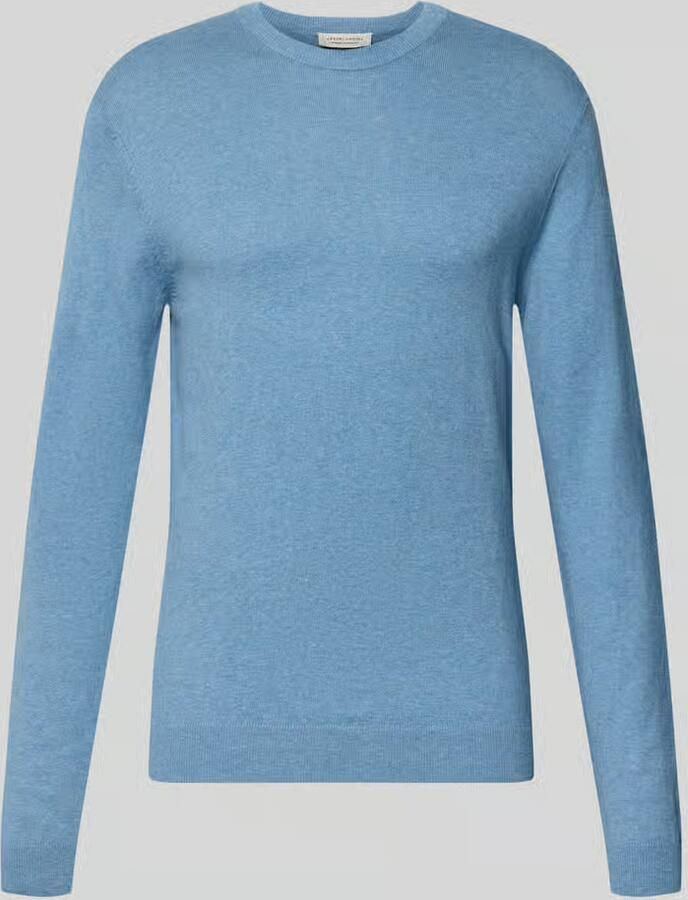 Casual friday Regular fit gebreide pullover van mix van katoen en kasjmier