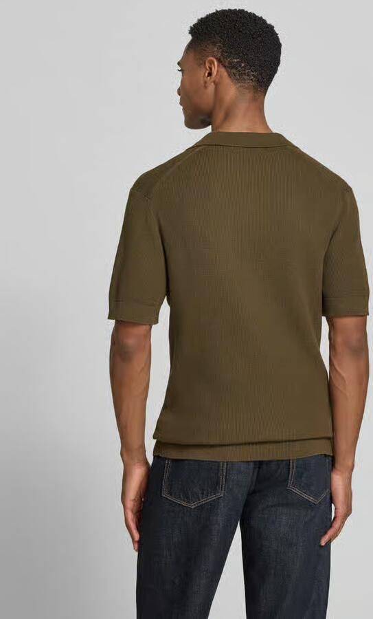 Casual friday regular fit knitwear-poloshirt met structuurpatroon model 'MOSVIK' - Foto 2