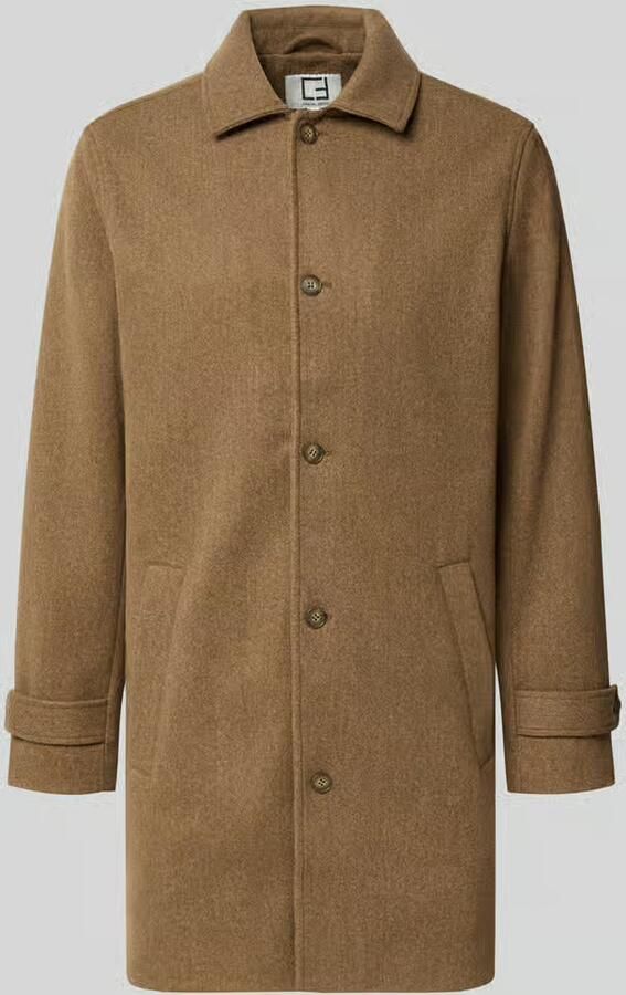 Casual friday Regular fit lange jas met knoopsluiting model 'HERSNAP'