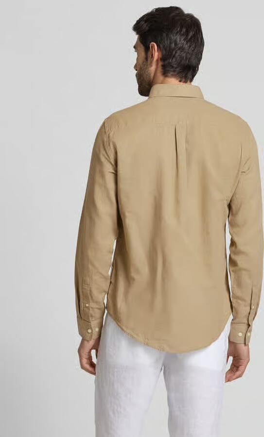 Casual friday Regular fit linnen overhemd met button-downkraag model 'Anton'