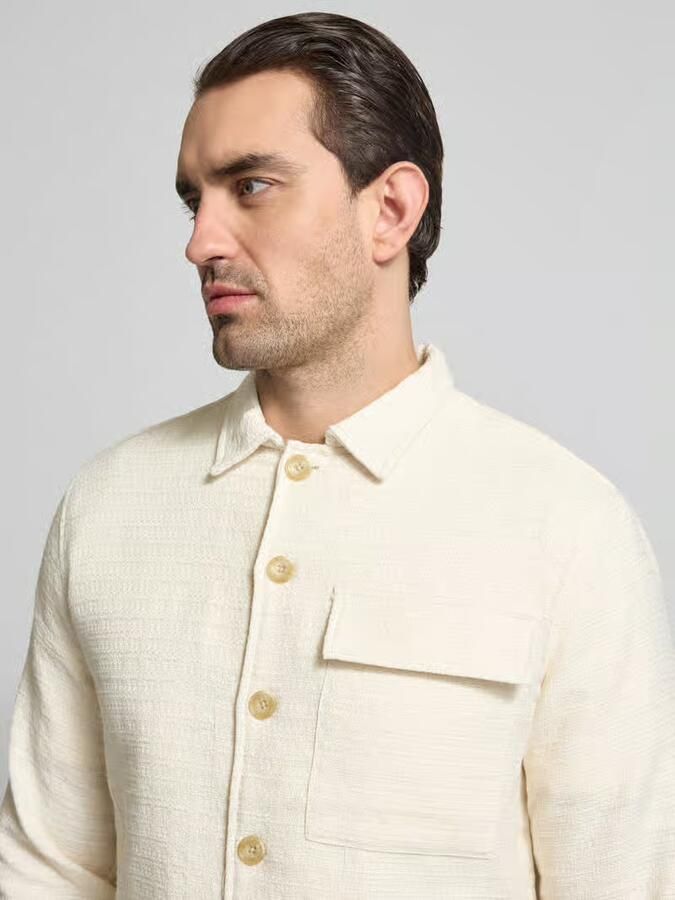 Casual friday Regular fit overhemdjack met borstzak model 'Matt' - Foto 2