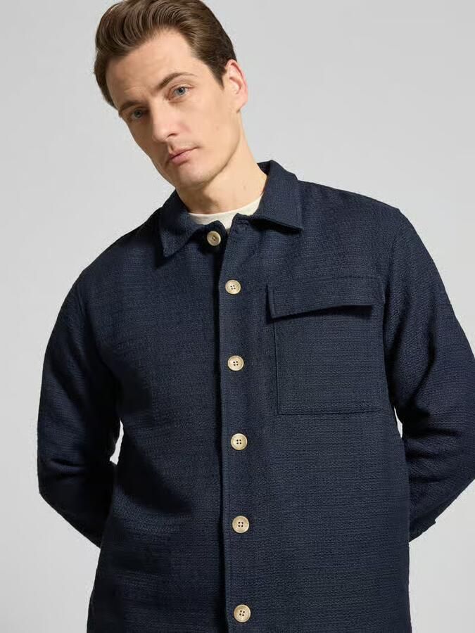 Casual friday Regular fit overhemdjack met borstzak model 'Matt' - Foto 2