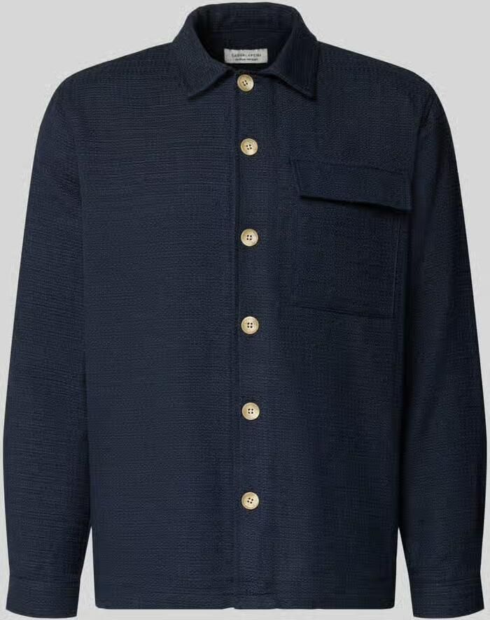 Casual friday Regular fit overhemdjack met borstzak model 'Matt'