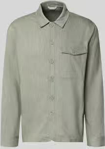 Casual friday regular fit overhemdjack met kentkraag model 'BRO'