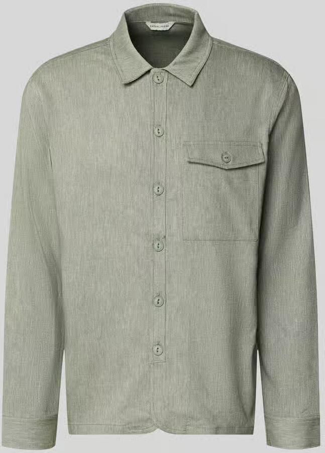 Casual friday regular fit overhemdjack met kentkraag model 'BRO'