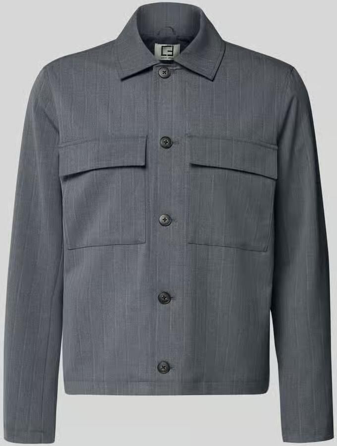 Casual friday Regular fit overhemdjack met viscose model 'Grahn'
