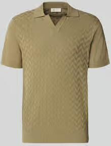 Casual friday regular fit poloshirt met structuurpatroon model 'DYRVIK'