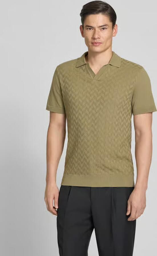 Casual friday regular fit poloshirt met structuurpatroon model 'DYRVIK' - Foto 3