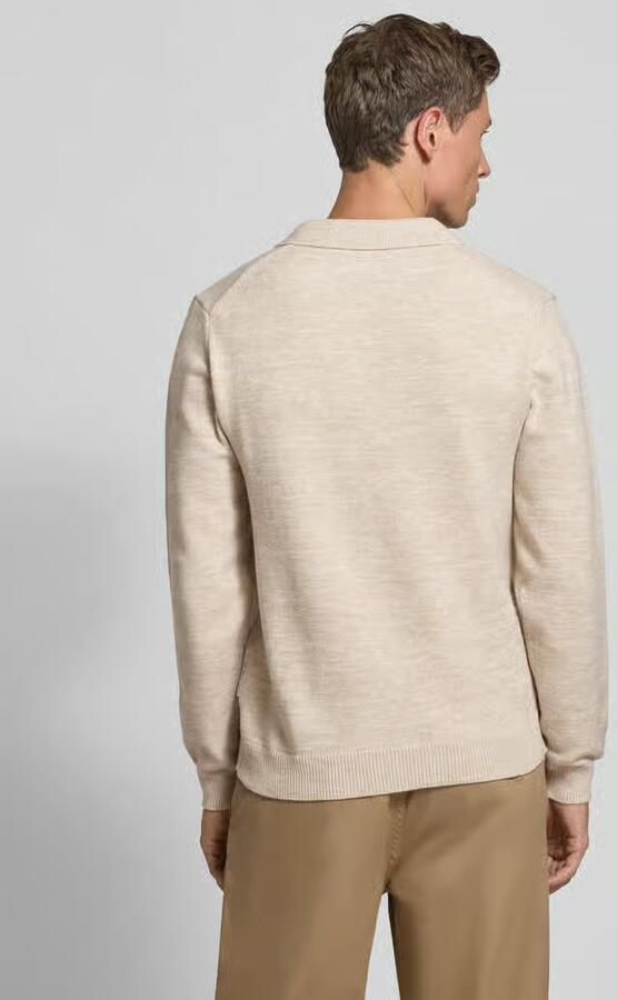 Casual friday Regular fit shirt met lange mouwen en polokraag model 'Karl'