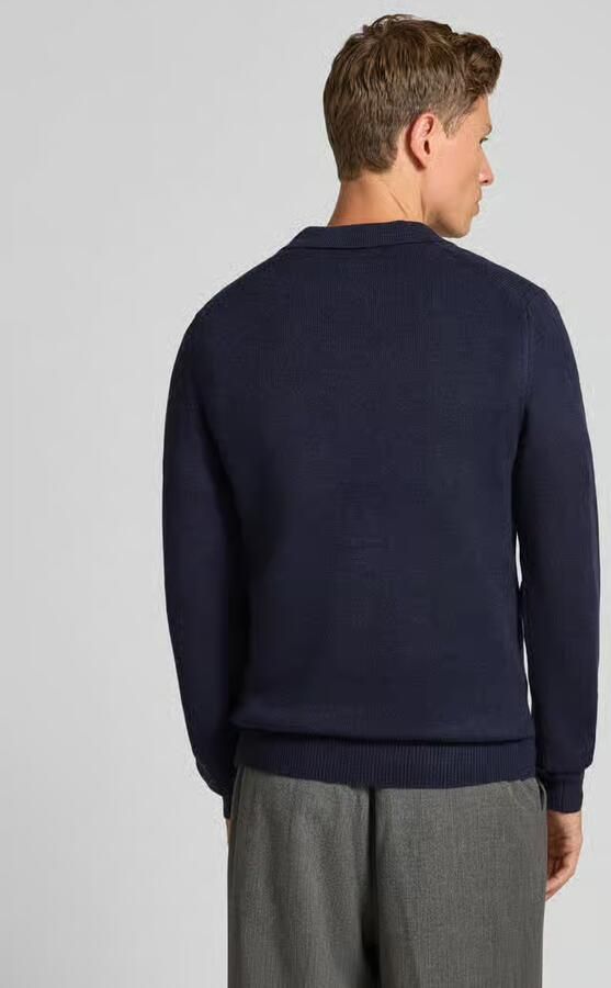 Casual friday Regular fit shirt met lange mouwen en polokraag model 'Karl'